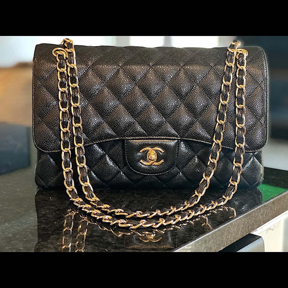 Chanel Jumbo caviar flap